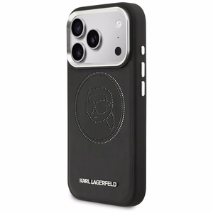 Karl Lagerfeld K Head Point Logo MagSafe чехол для iPhone 17 Pro чёрный