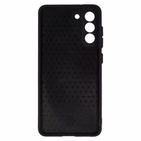 Ādas 3D viedtālruņa apvalks Samsung Galaxy S21 FE dizains 3 melns