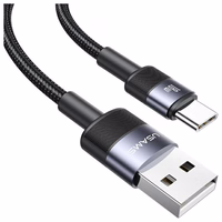 USAMS Kabelis USB-A uz USB-C 3A 1,2m Aluminum Alloy Data Cable SY Series SJ718USB01 (US-SJ718)
