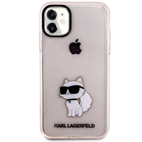 Karl Lagerfeld KLHCN61HNCHTCP iPhone 11 / Xr 6.1" rozā/rozā cietais apvalks Ikonik Choupette