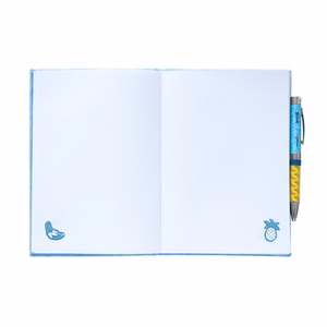 Disney Stitch Tropical A5 piezīmju grāmatiņa ar plīša vāku un projektora pildspalvu