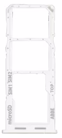 SIM card holder Samsung A225 A22 4G 2021 Balts original (service pack)