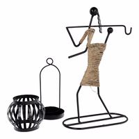 Dekoratīvs metāla svečturis ART DECO Afrika modelis C IALC-1