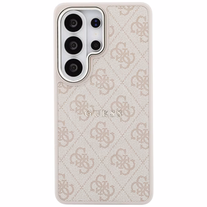 Guess maciņš 4G Embossed Ring MagSafe priekš Samsung Galaxy S26 Ultra rozā