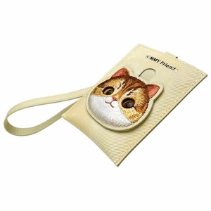Nimmy Big Eyed Pet 2.0 Kaķis 3-in-1 komplekts: Viedtālruņa apvalks + maks + sekošanas ierīces korpuss - beige