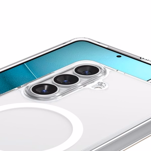 Spigen Ultra Hybrid Mag MagSafe maciņš priekš Samsung Galaxy S26 Plus caurspīdīgs un balts