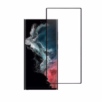 Aizsargstikls Blue Star - SAMSUNG Galaxy S22 Ultra ar pilnu ekrānu (ar pilnu līmējumu, piemērots korpusam) - melns