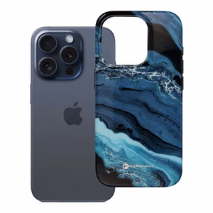 FORCELL F-PROTECT Mirage, militārā kritiena pārbaudītais viedtālruņa apvalks, MagSafe saderīgs IPHONE 15 PRO tumši zils