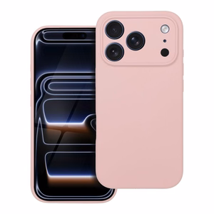 Viedtālruņa apvalks silikona 2 mm iPhone 17 Pro smilšrozā krāsā