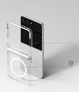 Ringke Fusion Flap Magnetic MagSafe maciņš modelim Samsung Galaxy Z Flip 8 – caurspīdīgs