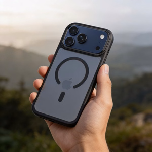 Aizsargvāciņš ierīcei iPhone 18 Pro Max / 17 Pro Max: Forcell F-Protect Smoke Hybrid Premium, saderīgs ar MagSafe, krāsa – melna