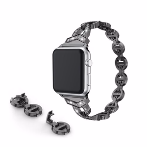 Ремешок-петля для Apple Watch 42/44/45 дизайн 3 чёрный