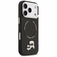 Karl Lagerfeld Karl & Choupette Piespraudes Magnētiskais viedtālruņa apvalks iPhone 17 Pro - melna
