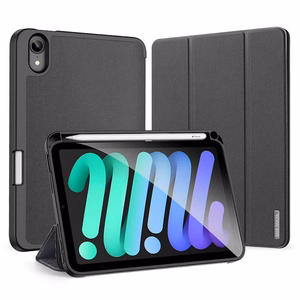 DUX DUCIS salokāms DOMO vāciņš ar zīmuļa turētāju iPad mini 7/6 melns