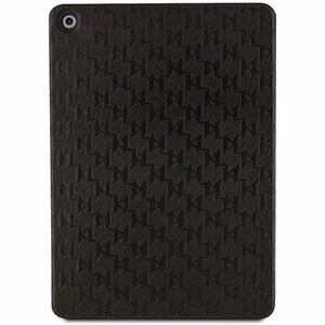 Karl Lagerfeld Saffiano Monogram Ikonik Case for iPad 10.2" 2019 (7th gen.) Folio Magnet Allover Cover - Black
