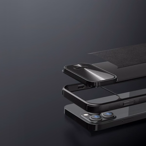 Nillkin CamShield ādas S apvalks iPhone 14 Pro Max ar kameras vāciņu melns