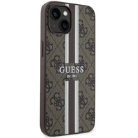 Guess GUHMP14SP4RPSW iPhone 14 6.1" brūns/brūns cietais apvalks 4G Printed Stripes MagSafe