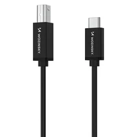 Wozinsky WKDDY1S USB-B - USB-C kabelis 1m - melns