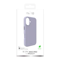 Pure Icon Magnētiskais Pro šķidra silikona viedtālruņa apvalks iPhone 17, MagSafe saderīgs, ar kameras aizsardzību un alumīnija pogām - rozā