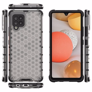 Honeycomb vāciņš bruņots ar TPU buferi Samsung Galaxy A42 5G caurspīdīgs