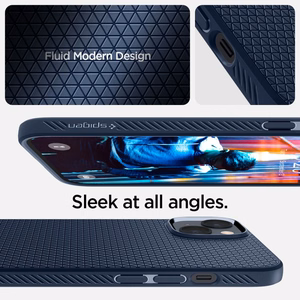 Spigen Liquid Air apvalks iPhone 14 Plus – zils