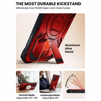 Supcase ArmorBox Mag MagSafe Maciņš for Samsung Galaxy S26 Ultra - sarkans and melns