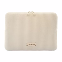 TUCANO Velluto 2 - Cover MacBook Air 13" (M4/M3/M2/M1/2025-2018) / Pro 13" / Laptop 12" (cream)
