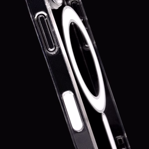 Anti Shock 1,5 mm Mag case for iPhone 16 Pro Max 6,9" transparent big hole + button