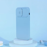 Nillkin CamShield Silky Silikona viedtālruņa apvalks iPhone 14 Pro Max silikona apvalks ar kameras aizsargu zils