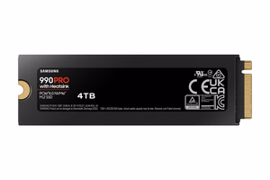 SSD Samsung 990 PRO ar dzesētāju 4TB M.2 PCIe Gen4 NVMe TLC rakstīšanas ātrums 6900 MB/s lasīšanas ātrums 7450 MB/s 2,3mm TBW 1200 TB MTBF 1500000 h MZ-V9P4T0GW