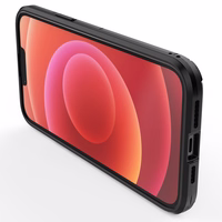 Ring Armor viedtālruņa apvalks iPhone 14 bruņu vāciņš ar magnētisko turētāju un gredzenu melns