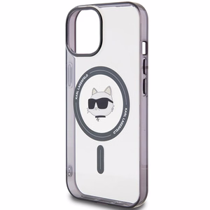 Karl Lagerfeld KLHMP15MHCHNOTK iPhone 15 Plus 6.7" caurspīdīgs cietais apvalks IML Choupette's Head MagSafe