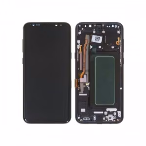 LCD displejs, saderīgs ar Samsung G955 S8 Plus ar rāmi / Midnight Black / HQ