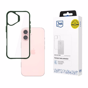 3mk Satin Armor viedtālruņa apvalks Green Apple iPhone 16 – caurspīdīgs