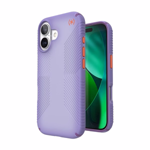 Speck Presidio Lux Grip MagSafe vāciņš ierīcei iPhone 17, “Purple Fade / Magic Purple / New Poppy” krāsā