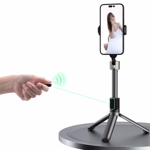 Dudao F18 selfiju nūja 1.1m ar statīvu un Bluetooth tālvadības pulti - melna