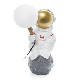 Mēness galda lampa ASTRONAUTS sēdošs Art Deco (modelis 4) AMTL