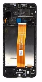 LCD screen Samsung M127 M12 2021 ar touch screen ar frame melns original (service pack)