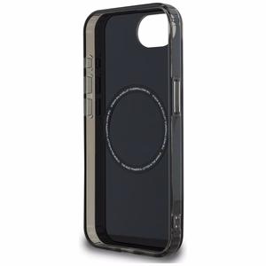BMW IML Metāla baltais aplis MagSafe iPhone 16e apvalks - melns