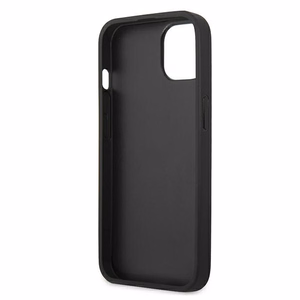 Karl Lagerfeld Ādas Ikonik Karl's Head Metāla apvalks iPhone 13 mini - melns