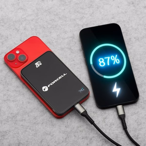 Portatīvais lādētājs ar MagSafe Forcell F-Energy SuperSlim F5K8 QC4.0 PD3.0 15W 5000 mAh melna
