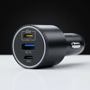 Blavec Auto lādētājs BS-06D-C Trip - USB + 2xType C - QC 3.0 18W PD 65W ar Type C to Type C (CCBS06DCQ-U2CB) melns
