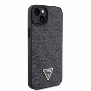 Guess GUHCP15SP4TDSCPK iPhone 15 6.1" melns/melns cietais viedtālruņa apvalks Crossbody 4G Metal Logo