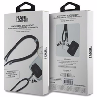KARL LAGERFELD rokas siksna KLUCNMSCKIK (Crossbody Cord Ikonik) melns