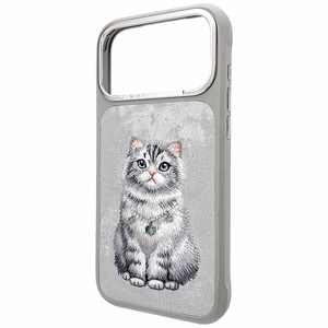 Nimmy Lucky Fashion Cat MagSafe maciņš iPhone 17 Pro pelēks
