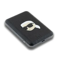 Karl Lagerfeld Magnētiskais indukcijas Portatīvais lādētājs KLPB5FPGKSKIHK 16W 5000mAh melna/melna Karl Head Pin