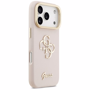 GUESS viedtālruņa apvalks IPHONE 17 Pro GUHCP17LPCS4GSP (Grained PU Big 4G & Stand Camera) rozā
