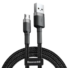 Baseus Cafule Micro USB kabelis 2.4A 1m (pelēks + melns)