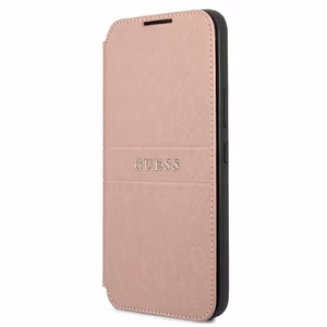 Viedtālruņa apvalks Guess GUBKS22MPSASBPI S22+ S906 rozā Saffiano Stripes