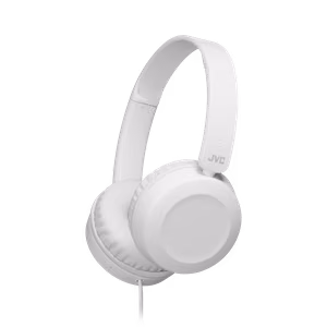 JVC HAS-31 WE vadu uz ausīm liekamās austiņas ar pulti un mikrofonu, baltas